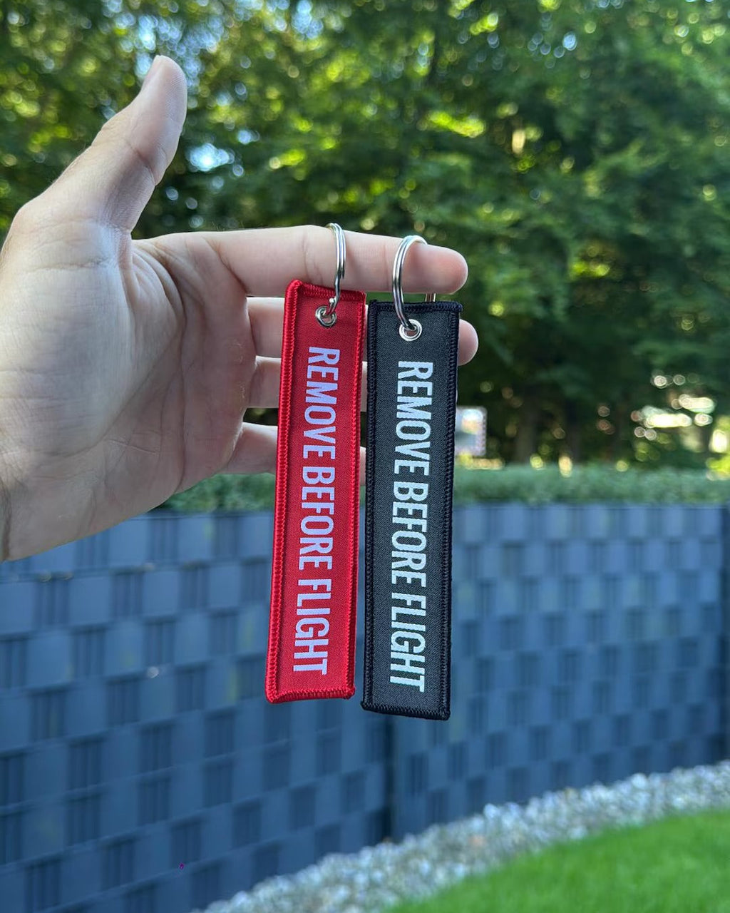 Remove Before Flight Keychain