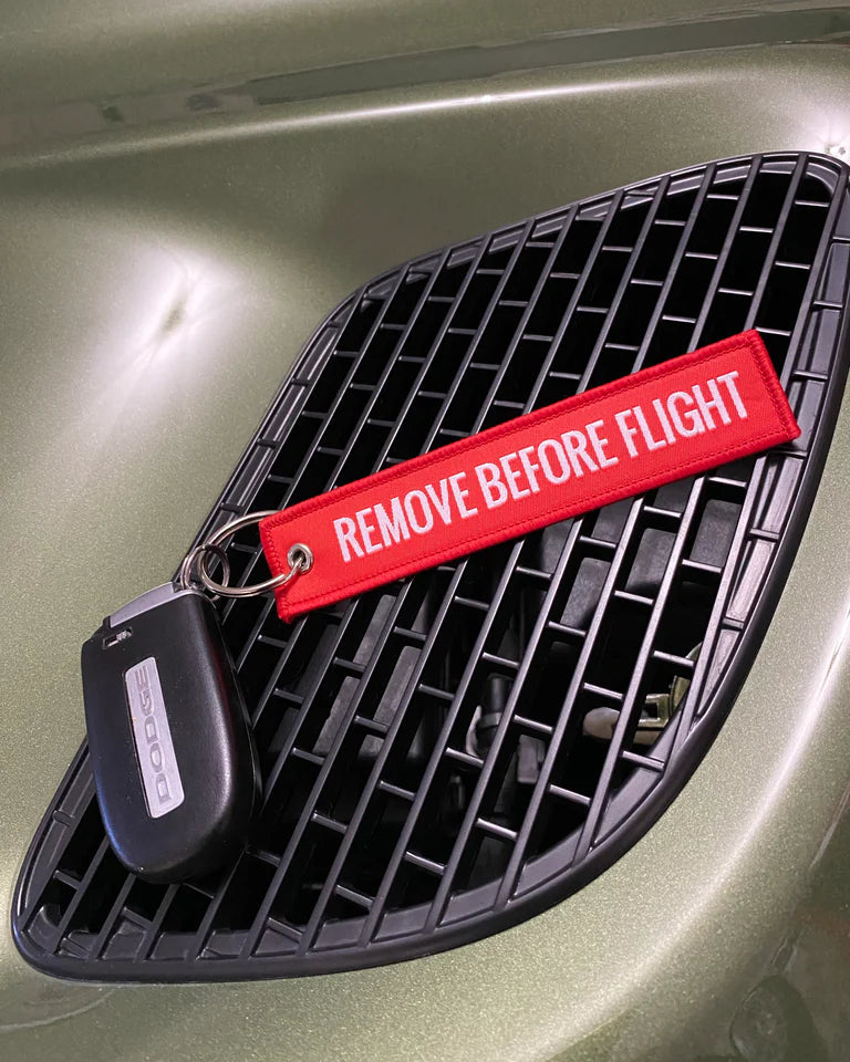 Remove Before Flight Keychain