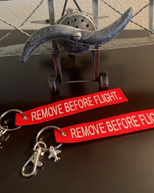 Remove Before Flight Keychain